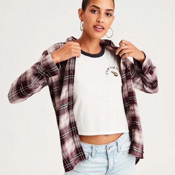 American Eagle Outfitters Tops - American Eagle Plaid Flannel Top